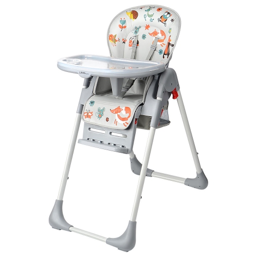 Baby High Chairs With Basket, Booster Toddle Highchair, 6-Position Adjustable Seat Height, 3-Position Adjustable Food Tray