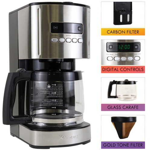 Kenmore Aroma Control Programmable 12-cup Coffee Maker, Black/Stainless