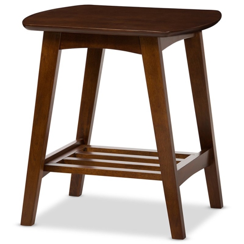BAXTON STUDIO  Sacramento End Table In Dark Walnut