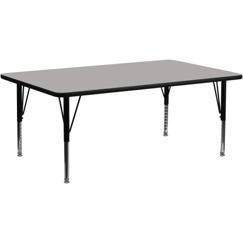 Flash Furniture 26" x 72" x 30" High Pressure Top Activity Table in Gray