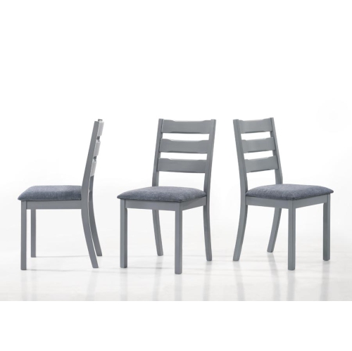 Aerys Tommy Solid wood Dining Table Set with 4 Dining Chairs in Grey