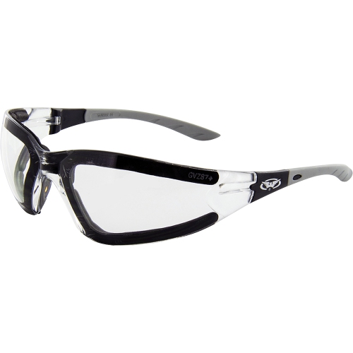 Global Vision Ruthless Padded Motorcycle Safety Sunglasses Grey