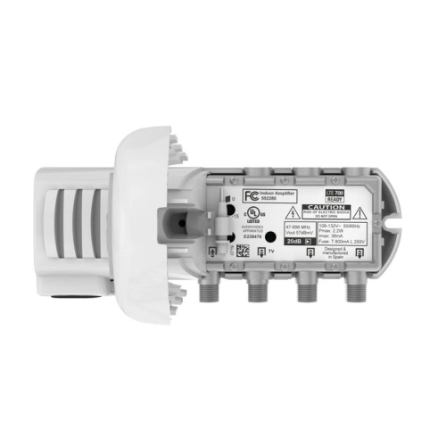 Televes – amplificateur de distribution domestique à 3 ports avec filtrage LTE 552280 pour antenne de téléviseur, blanc