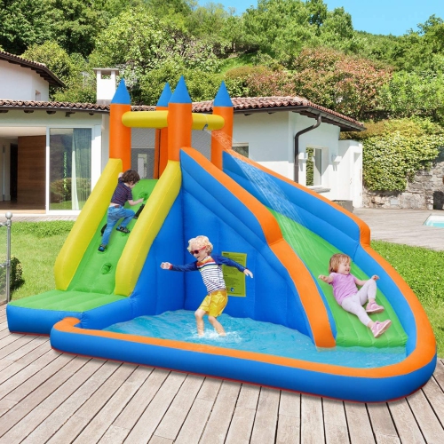 Inflatable Mighty Bounce House Jumper with Water Slide without Blower