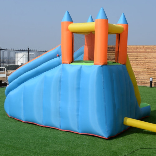 Inflatable Mighty Bounce House Jumper with Water Slide without Blower