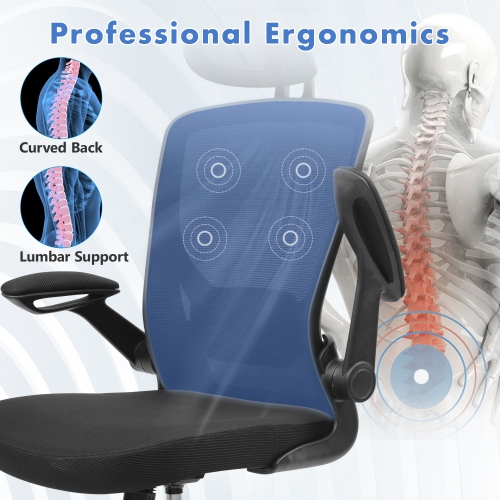 CoolHut High Back Ergonomic Office Chair, Swivel Computer Chair with Lumbar Support, Home Office Gaming Chair Breathable Mesh Desk Chair with