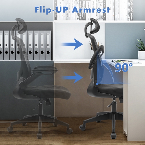 CoolHut High Back Ergonomic Office Chair, Swivel Computer Chair with Lumbar Support, Home Office Gaming Chair Breathable Mesh Desk Chair with