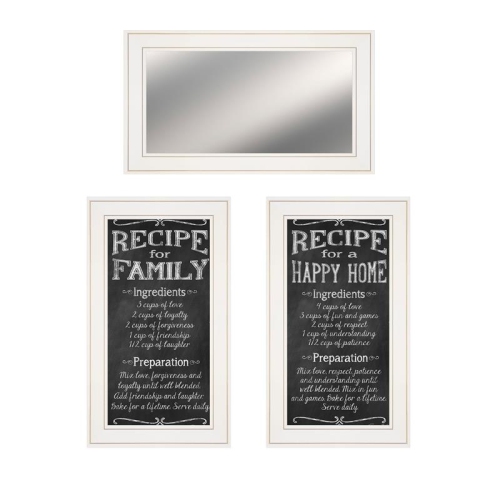 Recipe for a Happy Home by Susan Ball Framed Print Wall Art Wood  Multi-Color 