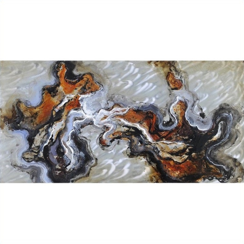 MAKLAINE  Multicolor Hand Painted Blending Waters Wall Art Decor