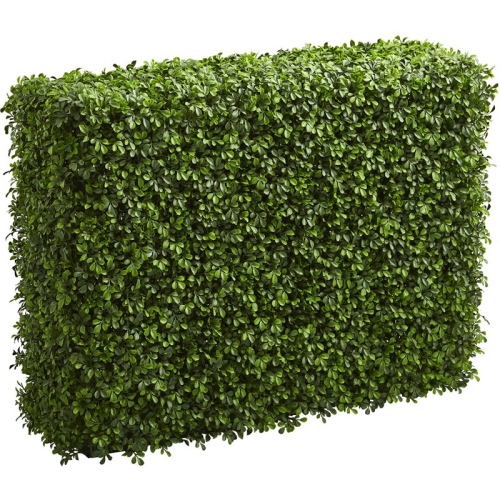 Nearly Natural Indoor/Outdoor 39" Boxwood Artificial Hedge in Green