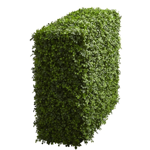 Nearly Natural Indoor/Outdoor 39" Boxwood Artificial Hedge in Green