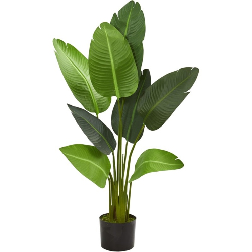 NEARLY NATURAL  48" Travelers Palm Artificial Tree In Green/black