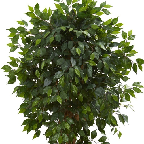 Nearly Natural 66" Ficus Artificial Tree with Several Trunks in Green/Black