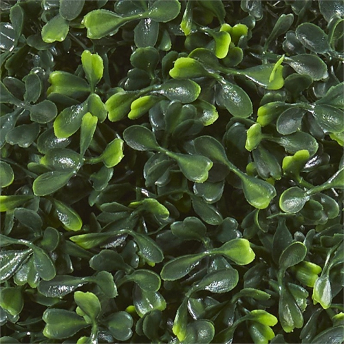 Indoor/Outdoor 13" Boxwood Topiary Artificial Plant UV Resistant in Green/Black