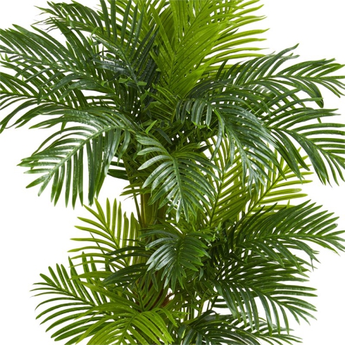 Nearly Natural 72" Hawaii Artificial Palm with Feather-Like Fronds - Green/Black