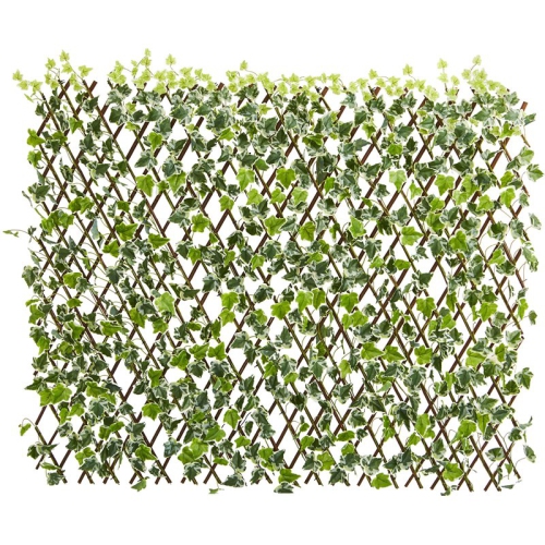 Nearly Natural 39" English Ivy Expandable Fence UV Resistant/Waterproof in Green