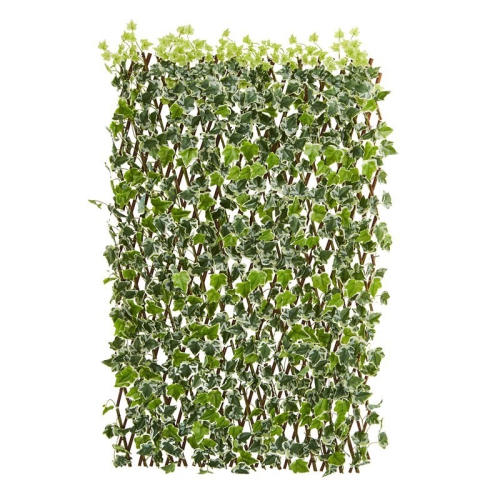 Nearly Natural 39" English Ivy Expandable Fence UV Resistant/Waterproof in Green
