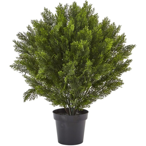 NEARLY NATURAL  Indoor/outdoor 36" Cedar Artificial Bush In Green/black