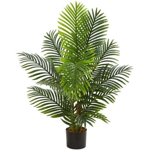 NEARLY NATURAL  48" Paradise Palm Artificial Tree In Green/black