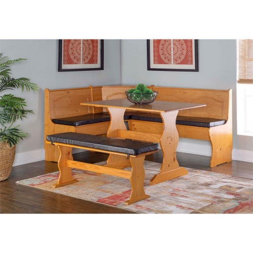 Ensemble de coussins en tissu et en PVC brun foncé Riverbay Furniture