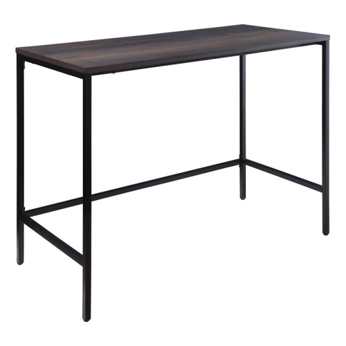 OSP HOME FURNISHINGS Contempo 42" Desk In OZark Ash Brown Finish With Steel Metal Frame YOU beware of the difference between folding and construction, don't be "SCREWED" 
                GOOD STUFF: both kinds of tables, permanent & foldable are clearly sturdy and can stand 300 and will take sudden occasional extra wts to 333#, max