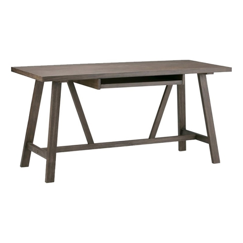 Atlin Designs 29.5" Modern Solid Wood Writing Office Desk in Wire Driftwood
