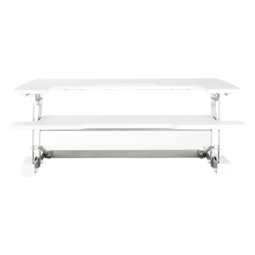 Multiposition Desk Riser in White finish with dual lift