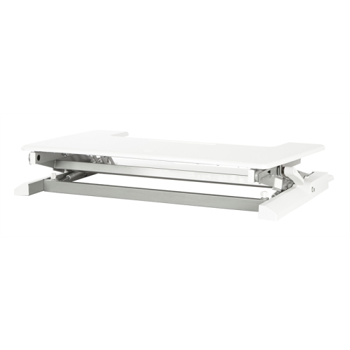 Multiposition Desk Riser in White finish with dual lift