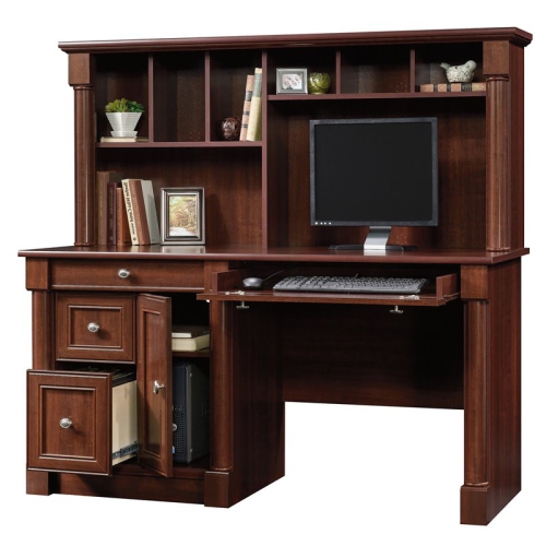 2 Piece Office Set with Computer Desk and File Cabinet in Cherry