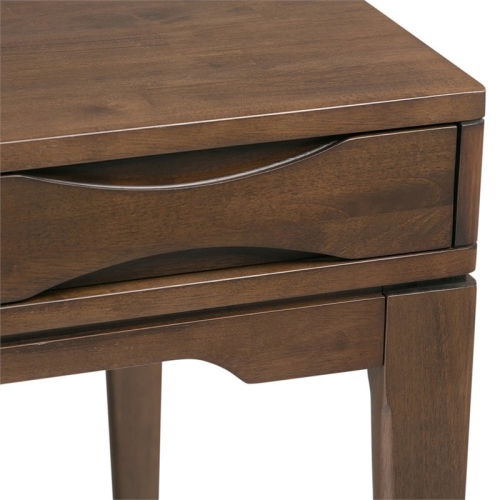 Maklaine Computer Desk in Walnut Brown