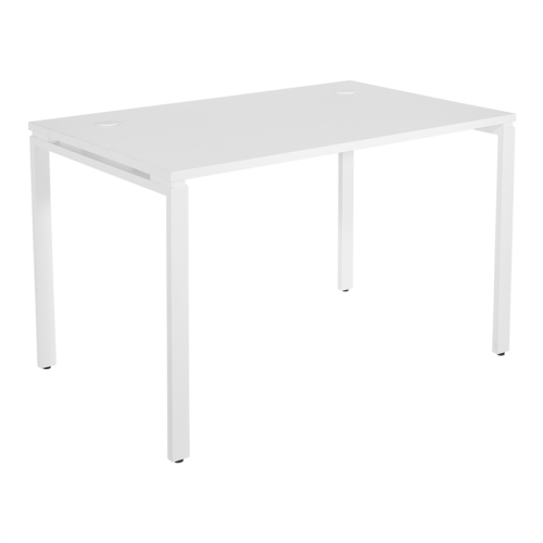 OSP HOME FURNISHINGS  48" Writing Desk With Laminate Top And Finish Metal Legs In White