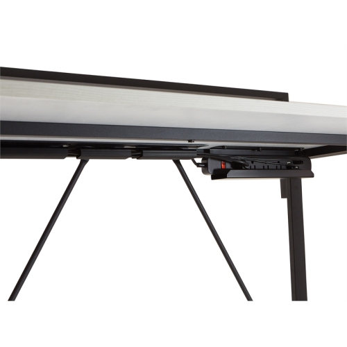 Tinker Desk in Light Gray Finish with Metal Legs by OSP Home Furnishings