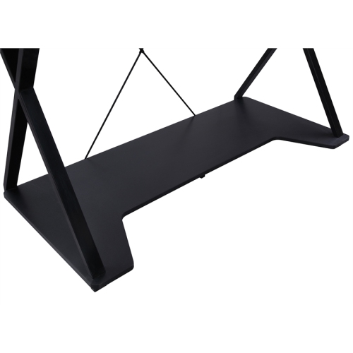 Checkpoint Ghost Battlestation Black and Carbon Gaming Desk with RGB LED Lights