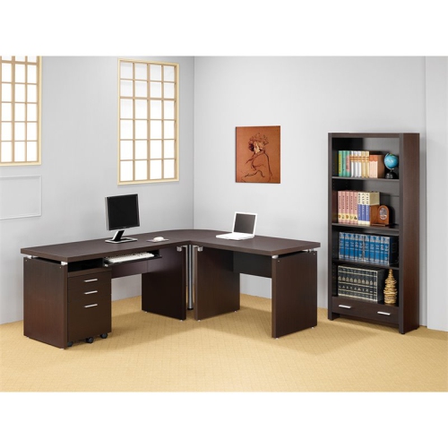 Stonecroft Furniture Contemporary Computer Desk in Cappuccino