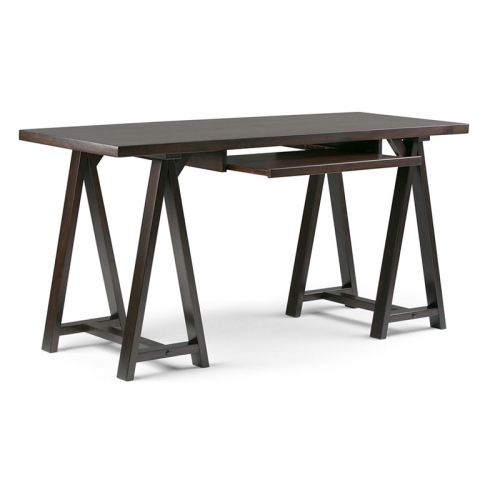 Atlin Designs Computer Desk in Dark Chestnut Brown