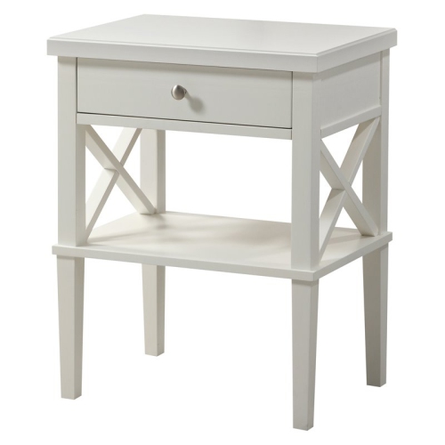 COMFORT POINTE  Marta Wood Nightstand In In White