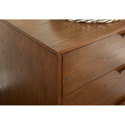 Riverbay Furniture Bristol 4-Drawers Wood Chest with Bronze Hardware - Brown