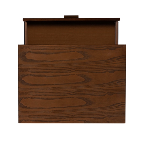 Riverbay Furniture Bristol 1-Drawer Wood Nightstand with Bronze Hardware - Brown