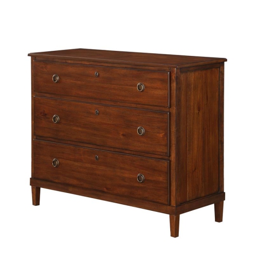 Cambridge Brown Wood 3-Drawer Dresser