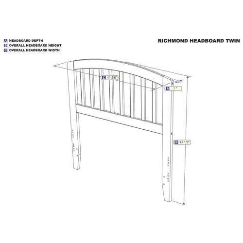 Leo & Lacey Twin Spindle Headboard in Espresso