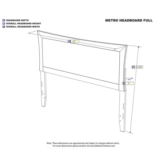 Leo & Lacey Full Panel Headboard in White