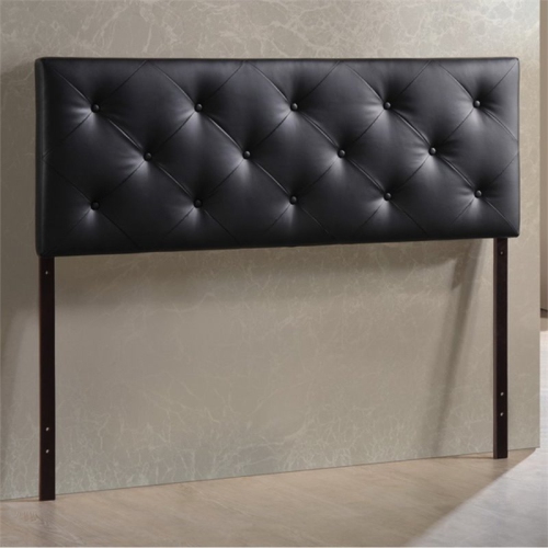 Baxton Studio Baltimore Faux Leather Tufted King Panel Headboard