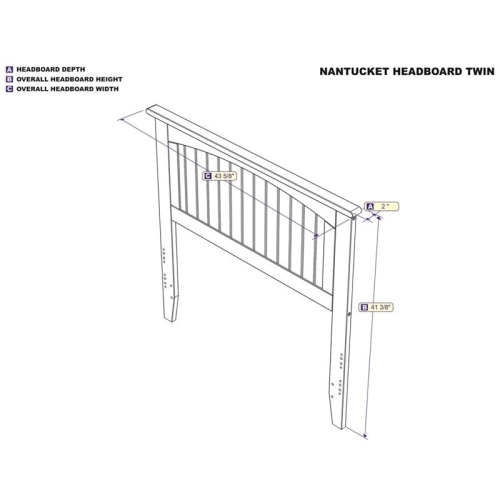 Leo & Lacey Twin Panel Headboard in White
