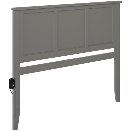 Leo & Lacey King Panel Headboard in Atlantic Gray