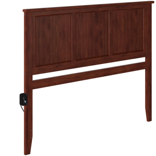 LEO & LACEY  Queen Panel Headboard In Walnut