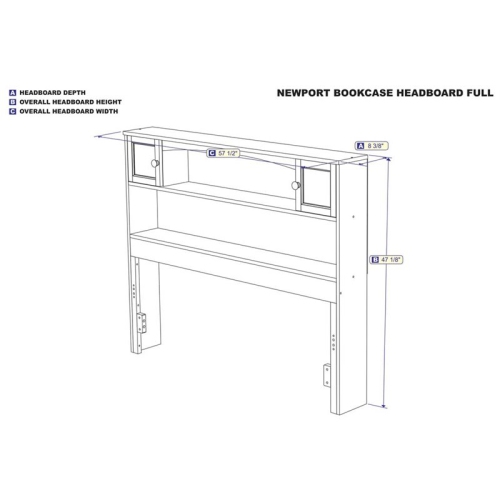 Leo & Lacey Full Bookcase Headboard in Espresso