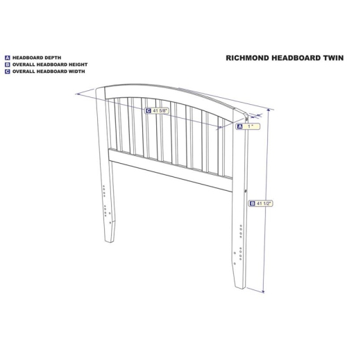 Leo & Lacey Twin Spindle Headboard in Walnut