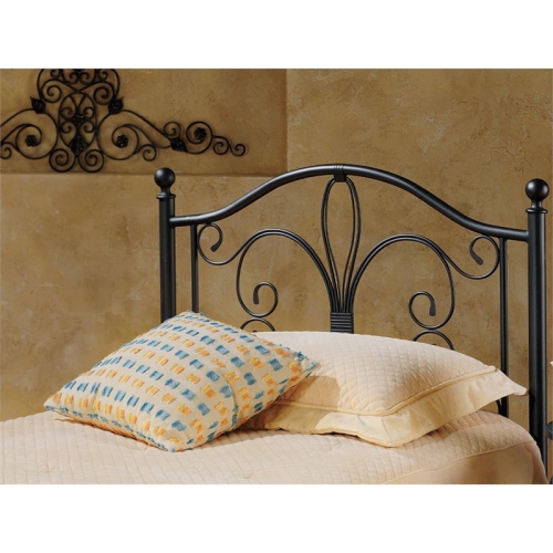 Hawthorne Collections Metal Twin Size Headboard in Antique Brown Best