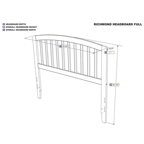 Leo & Lacey Full Spindle Headboard in Espresso