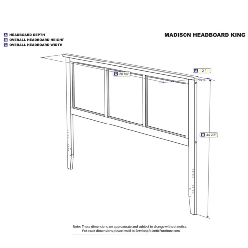 Leo & Lacey King Panel Headboard in Espresso